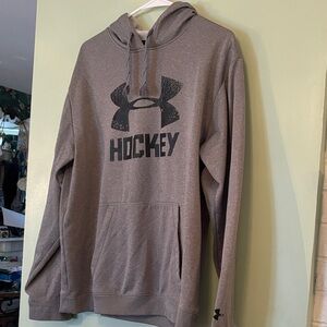 🏒Under Armour Gray Hoodie for Men large loose fit storm